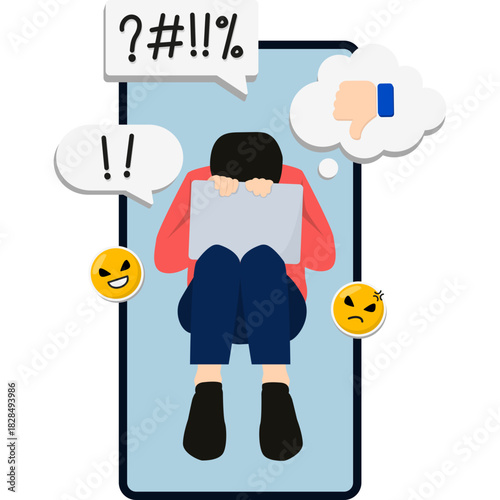 Cyber Bullying Illustration