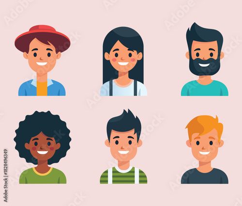 Cartoon Avatar Character Set