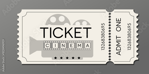 Cinema Ticket whith Camera Logo