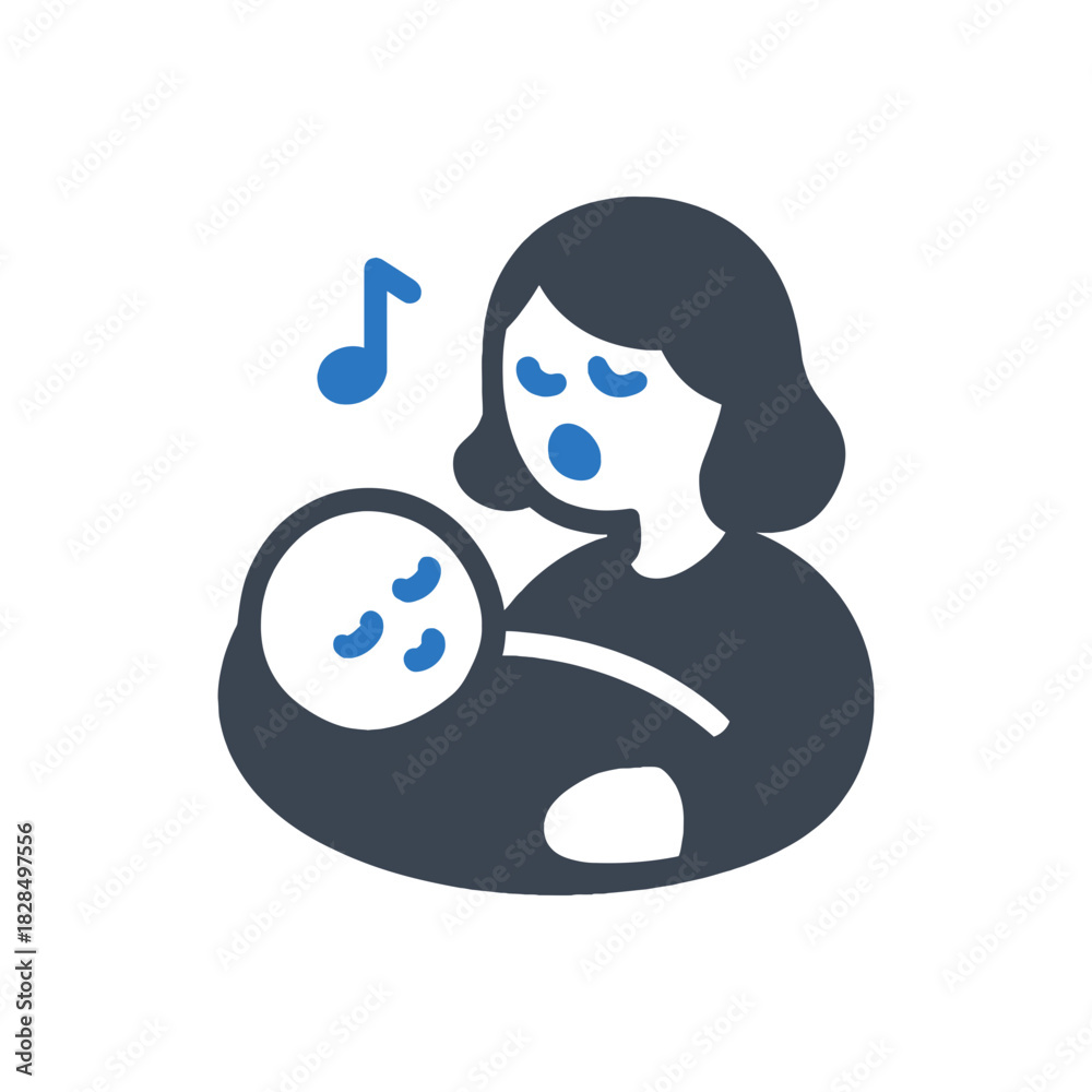 Naklejka premium Singing Lullaby To Baby Icon