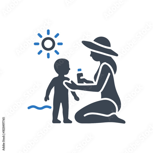 Sunscreen Application Care Icon