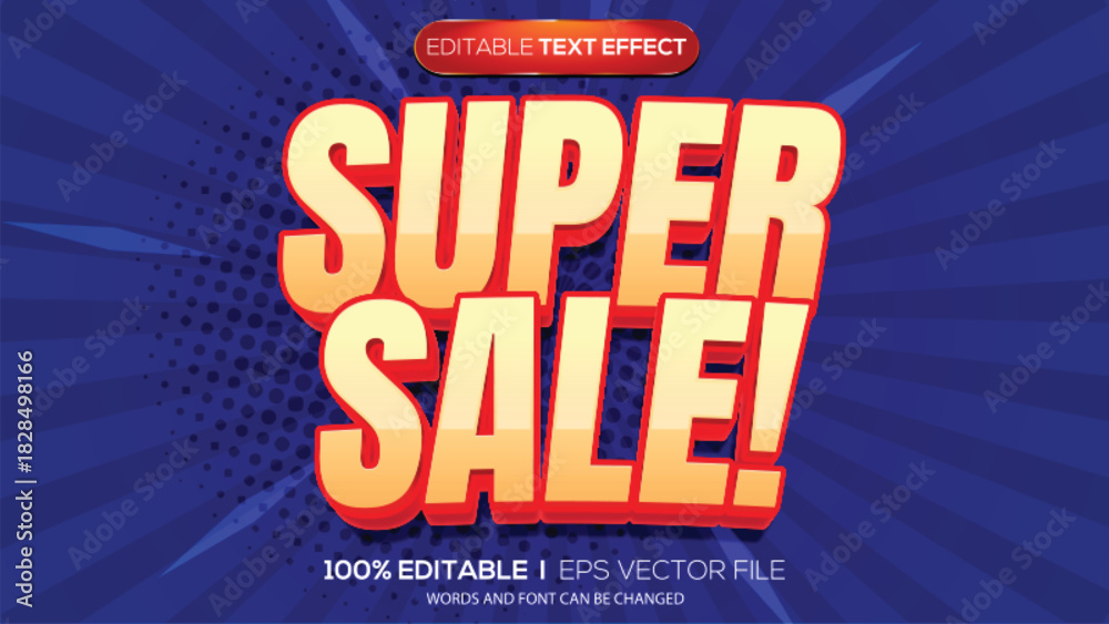 Fototapeta premium 3d text effect offer sale theme