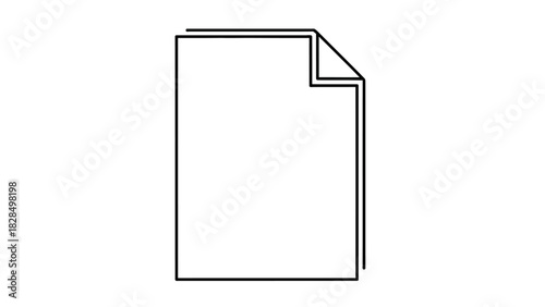 Clean vector illustration of two stacked pages, representing documents or files, with a slight overlap and a corner fold