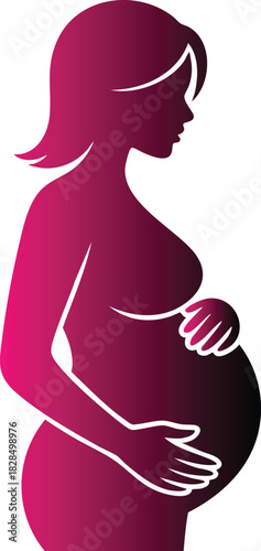 Pregnant Woman Vector art Sign