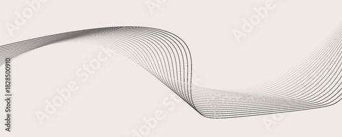 Abstract vector background with black wavy lines. vector.eps10