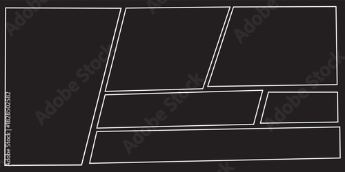 comic or manga layout, backdrops in frames and panels for manga and comic artist.eps10