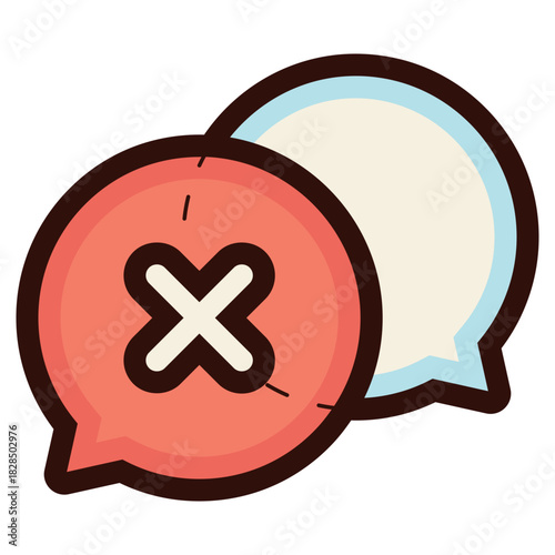 disagreement conversation icon illustration
