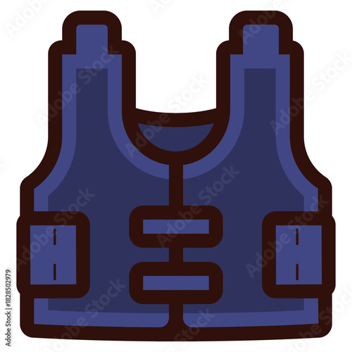 bulletproof vest icon illustration