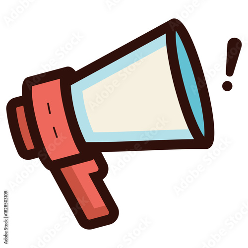 megaphone for protesting icon illustration