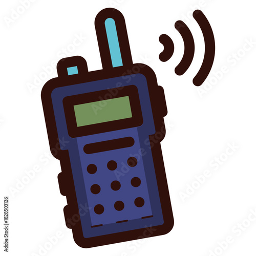 walkie talkie communication device icon illustration