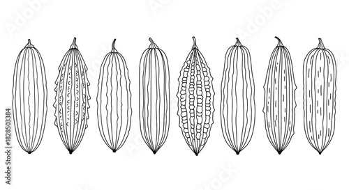 Abstract black and white tribal pattern with repeating organic shapes