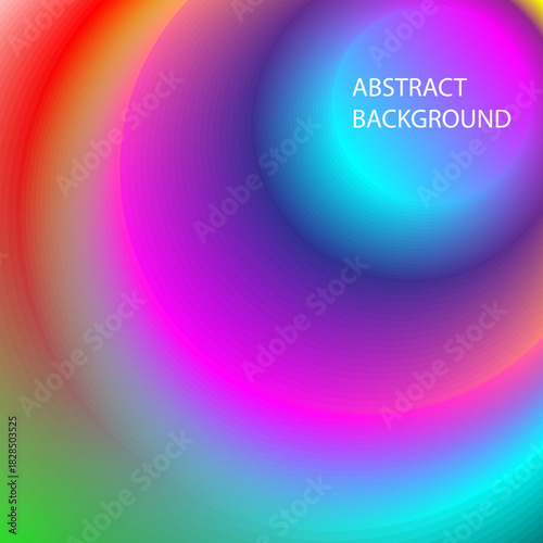 Vibrant abstract background smooth radial gradients in vivid rainbow colors