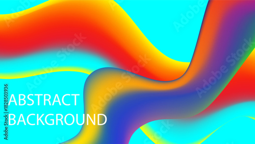 Vibrant abstract background smooth flowing gradient waves in bright multicolor tones for modern design, digital art, presentations, web banners