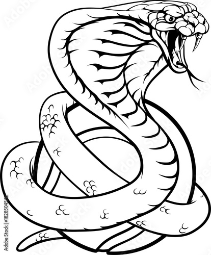 A cobra snake with a tennis...