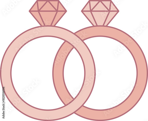 wedding ring vector. Valentine's day.