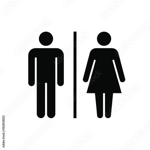 Men's and women's restroom signs indicate separate facilities for each gender.
