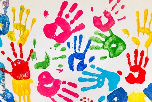 Printing color handwriting on the wall.