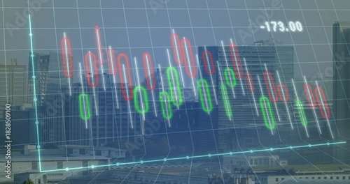 Candlestick overlay showing candles shifting and value climbing after data update showing recovery