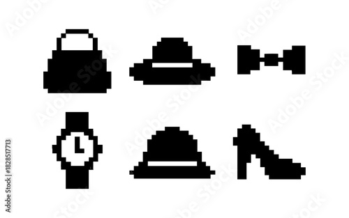 Pixel art fashion icons: accessories for timeless style
