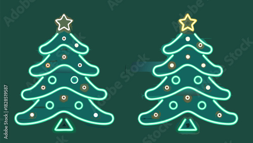 Festive glowing Christmas trees bring holiday cheer and modern style to your seasonal projects this winter