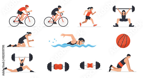 Diverse Sports and Fitness Activities Collection.