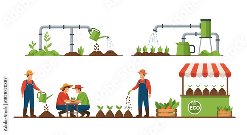 Sustainable Farming Practices and Local Produce Market.