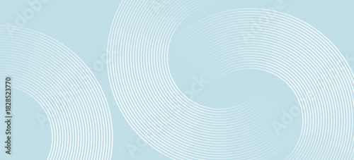 Modern abstract background. Glossy white gradient circle lines. Minimal geometric pattern. Simple graphic elements. Futuristic concept. Suitable for cover, poster, banner, brochure, eps10.