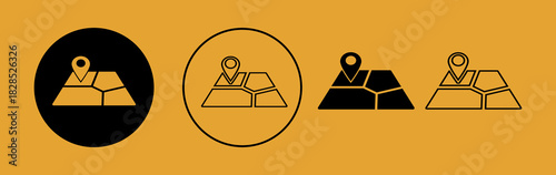 Location vector icon set in black, pins vector.