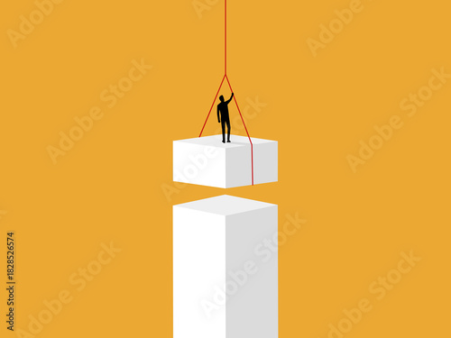 Businessmen are building, stable foundation for business growth.