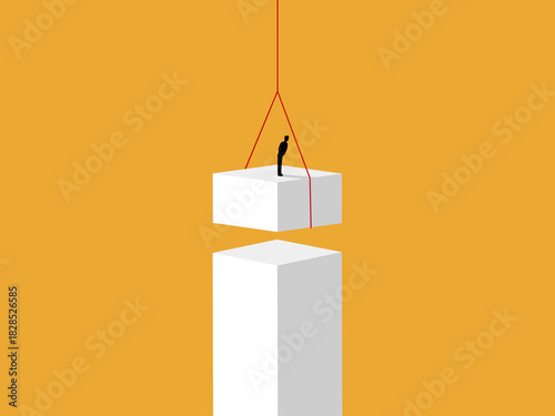 Businessmen examine the foundations of their business.