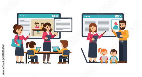 Online Education and Remote Learning Concept 1.