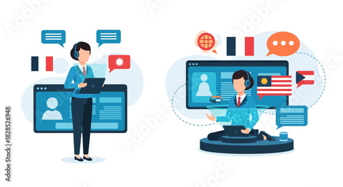 Online Language Learning and Translation Services.