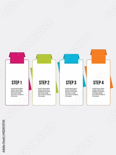 Modern Step-by-Step Infographic Design with Four Progress Stages
