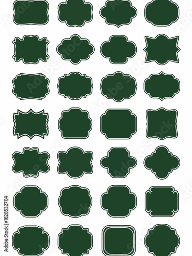 Decorative Vintage Label Frames Collection for Versatile Design Projects