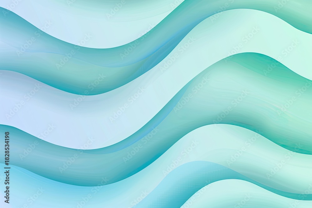 Obraz premium Abstract curves flow, waves effect in calming, gradient background. For design