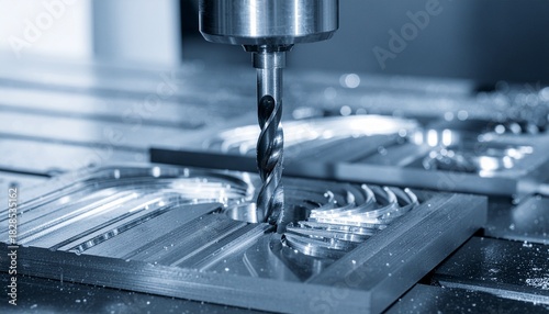 industrial drilling  machine on working