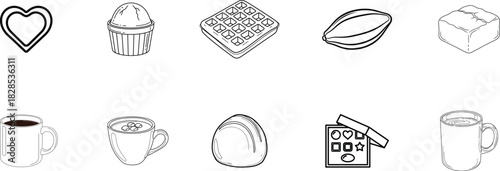 Ten hand drawn diamond shapes in black and white for jewelry design and gemstone illustrations and digital art projects for jewelry making