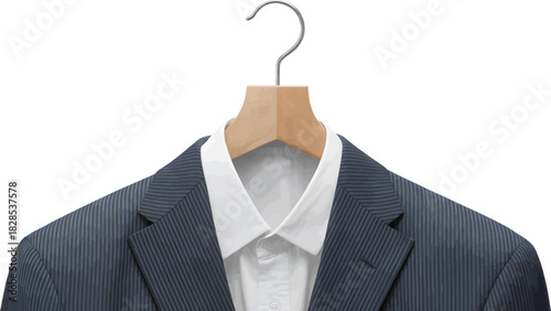Suit Transparent Business Isolated Jacket Hanger Background