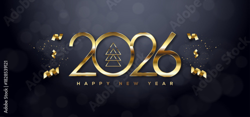2026 Happy New Year Greeting Card