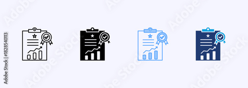 Data Quality Icon Set Multiple Style Collection Element For Design