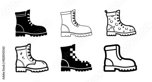Stylish boot designs in various artistic styles and patterns