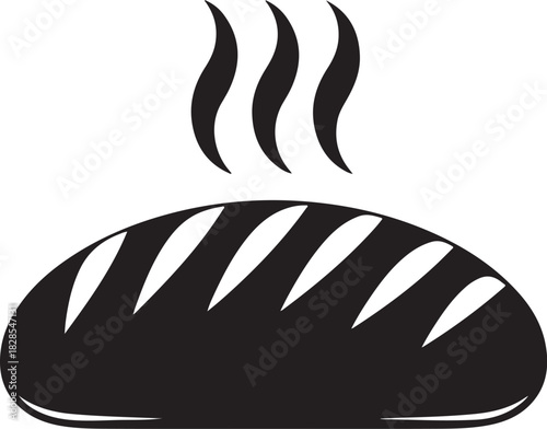 Loaf and baguette bread icon vector in trendy style