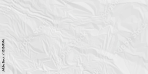 Paper texture background, Old paper background ripple soft white pattern wave crumple. Crushed and creased soft paper. Abstract wrinkle effect grunge and rough backdrop vintage page.	