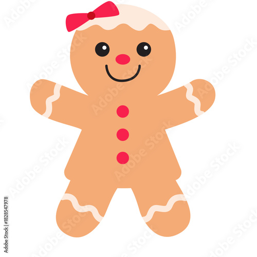 Gingerbread woman with Buttons