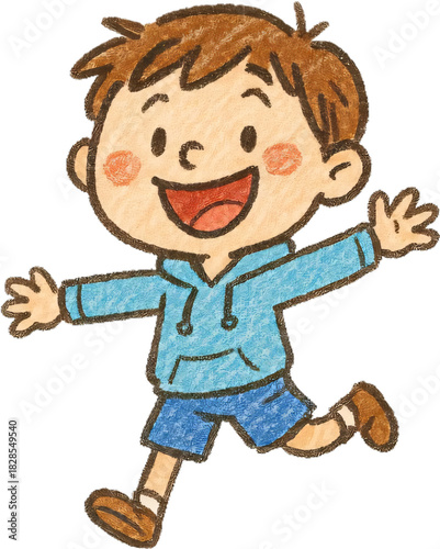 ジャンプする子供た, jumping children, happy kids Banner, happy cute kids boy and girl jump, Freude, 元気な子供たち. Generative AI