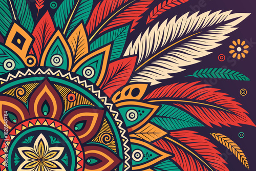 Featuring Bold Tribal Ornament Mix Saturate Vibrant Creative Visual