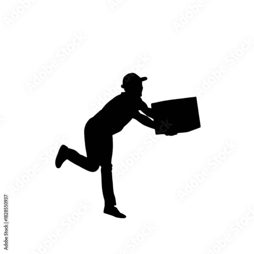 silhouette of a man carrying a briefcase