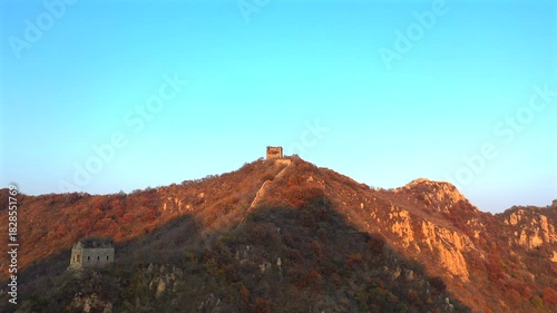Aerial photography of the Great Wall at Banchangyu in Qinhuangdao City, Hebei Province,
