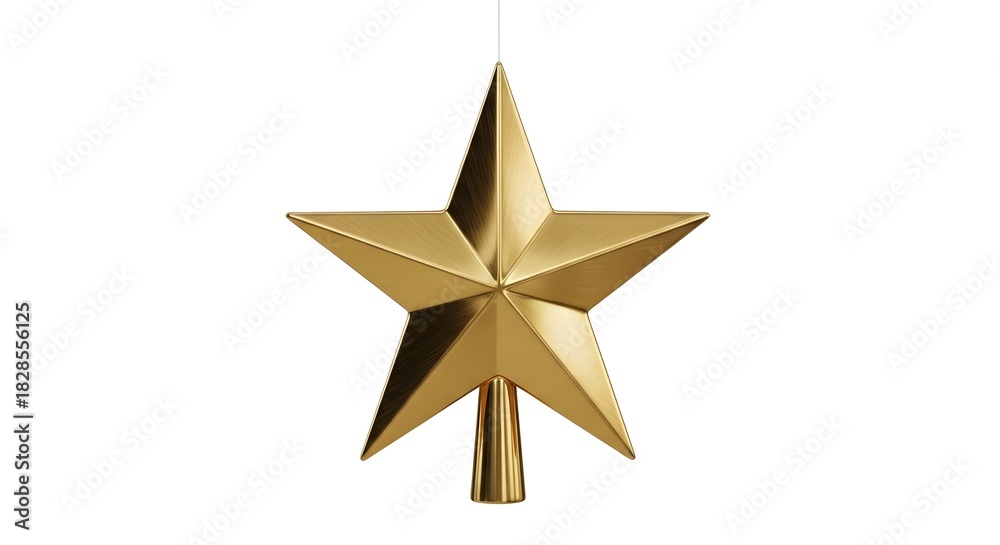 Obraz premium Golden Star Christmas Tree Topper Festive Holiday Decor