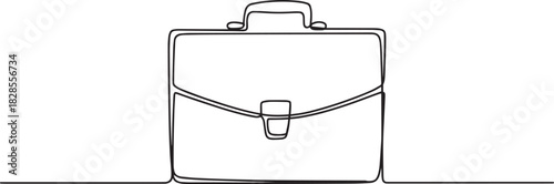 line art illustration of a professional briefcase